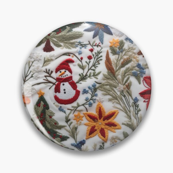 Artikelvorschau, Gestickte Weihnachtsbäume und Schneemann entworfen und verkauft von Marcee Duggar.