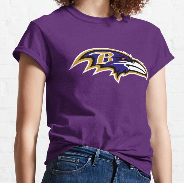 NWT Baltimore Ravens Logo Womens M Purple V-neck Shirt NFL Team