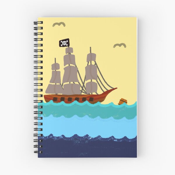 Item preview, Pirate boat’s in ocean designed and sold by Riouxdrawz.