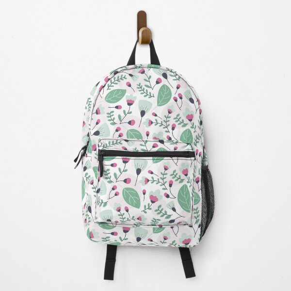 Item preview, Dark Pink and Green Floral Botanical Pattern designed and sold by Fern and Quill.