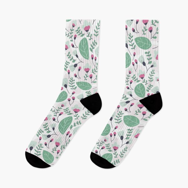Item preview, Dark Pink and Green Floral Botanical Pattern designed and sold by Fern and Quill.
