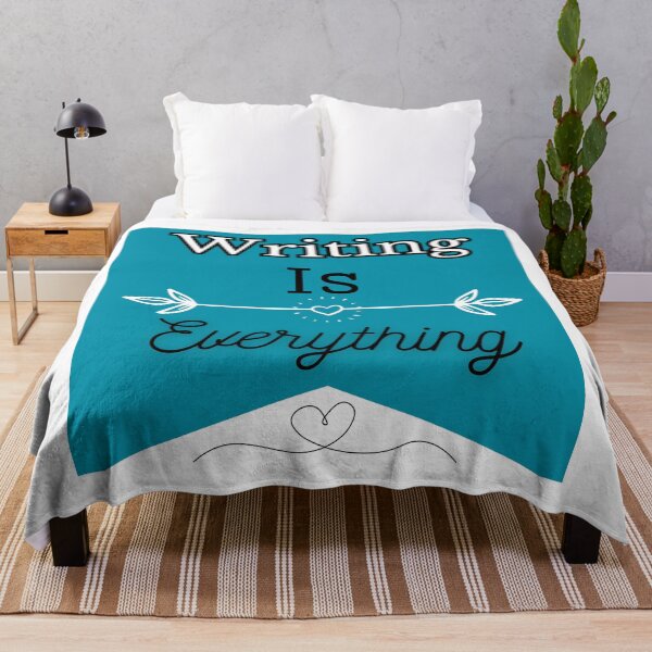 Item preview, Writing Is Everything teal background with heart design designed and sold by Susan-Marie220.
