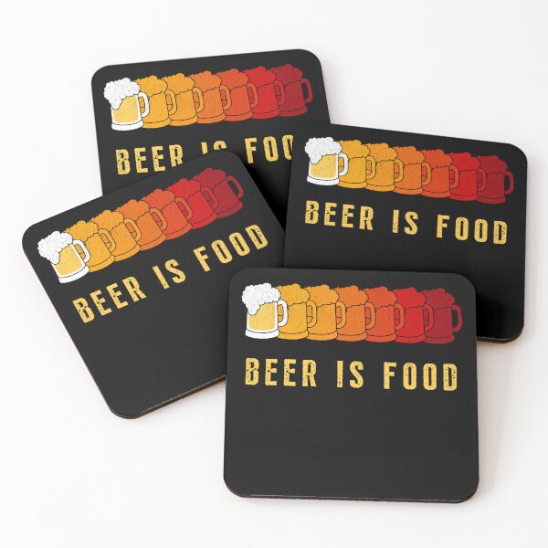 Item preview, Beer is Food - Retro beer lover gift designed and sold by Hugo Bloke.