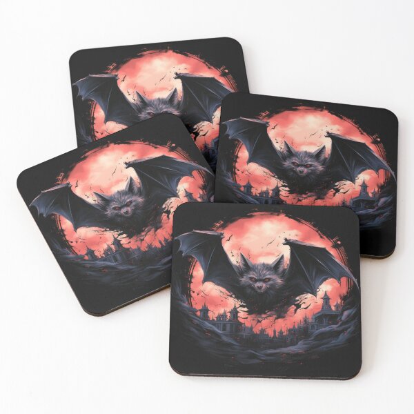 Item preview, scary vampire bat in the dark lit by the moon 2 designed and sold by eyestetix.