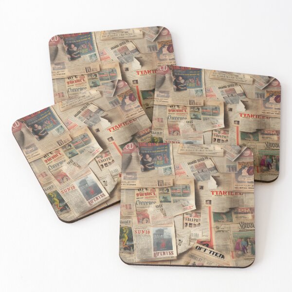 Artikelvorschau, Nahtloses Zeitungsmuster der 70er Jahre entworfen und verkauft von Kennyshop8.