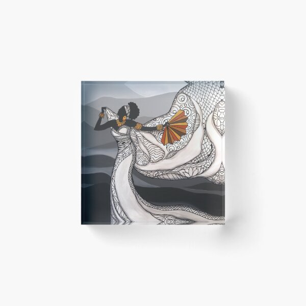 Item preview, Fan Dancer with Scarf in Belize designed and sold by caribbeancolors.