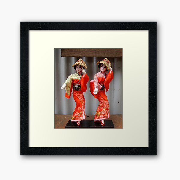 Dancing Giesha Dolls 2. Adelaide Artist Avril Thomas at Magpie Springs Framed Art Print