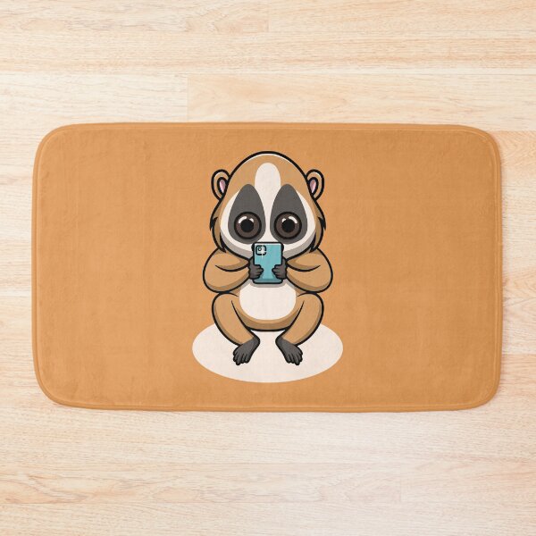 Item preview, cute slow loris take a photo cartoon illustration designed and sold by cubbone.