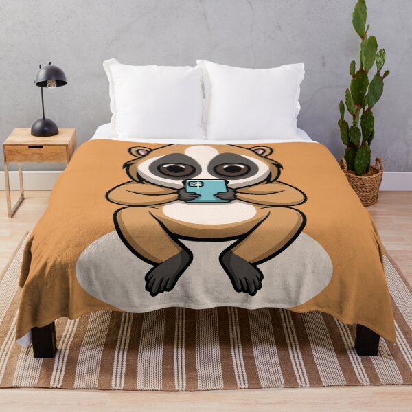 Item preview, cute slow loris take a photo cartoon illustration designed and sold by cubbone.