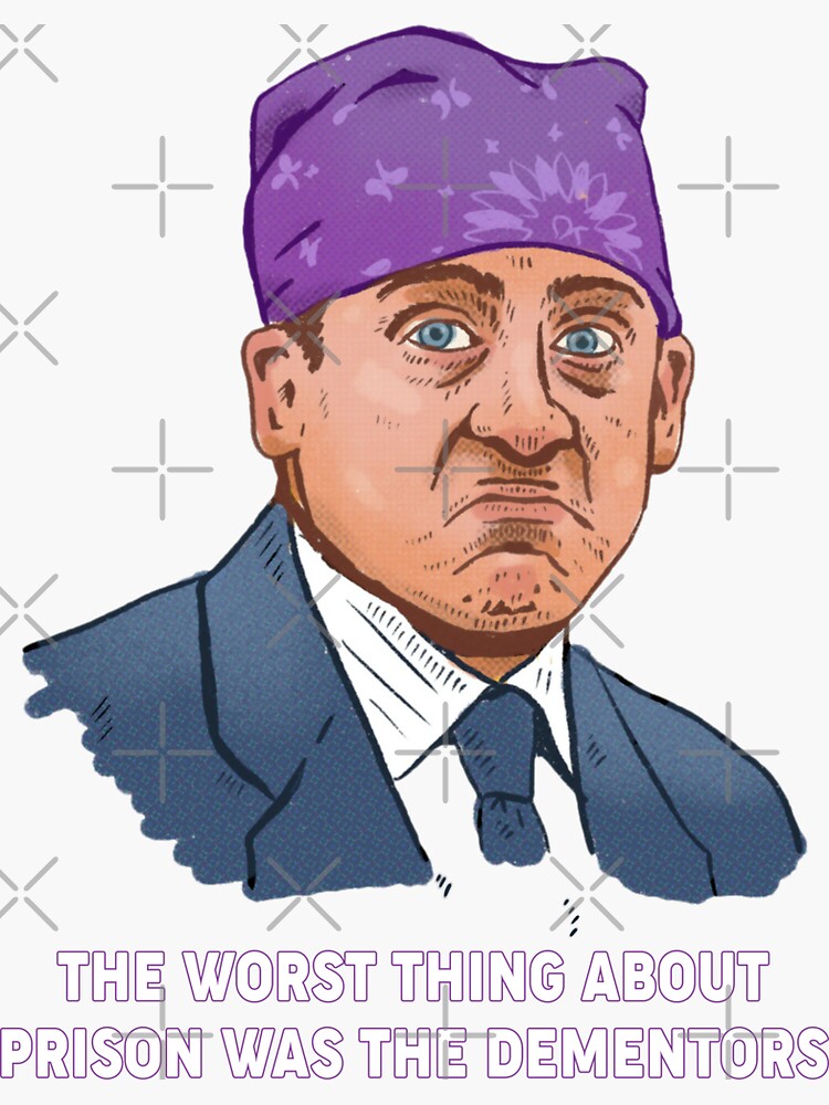 Thumbnail 3 of 3, Sticker, The worst thing about prison mike designed and sold by prishath.