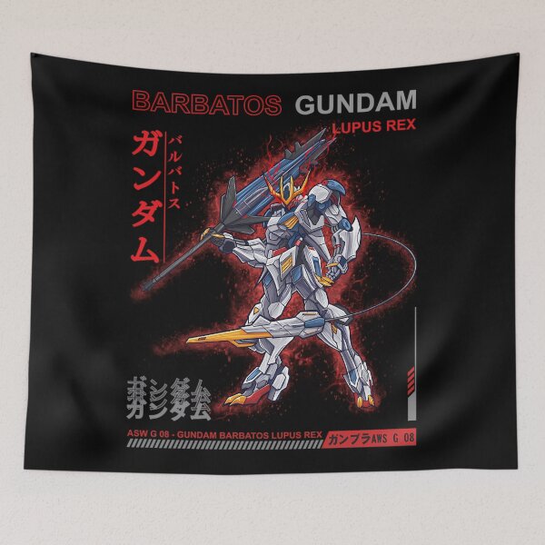 Item preview, Barbatos Lupus Rex Gundam Shirt streetwear poster designed and sold by ClothesGrapeCa.