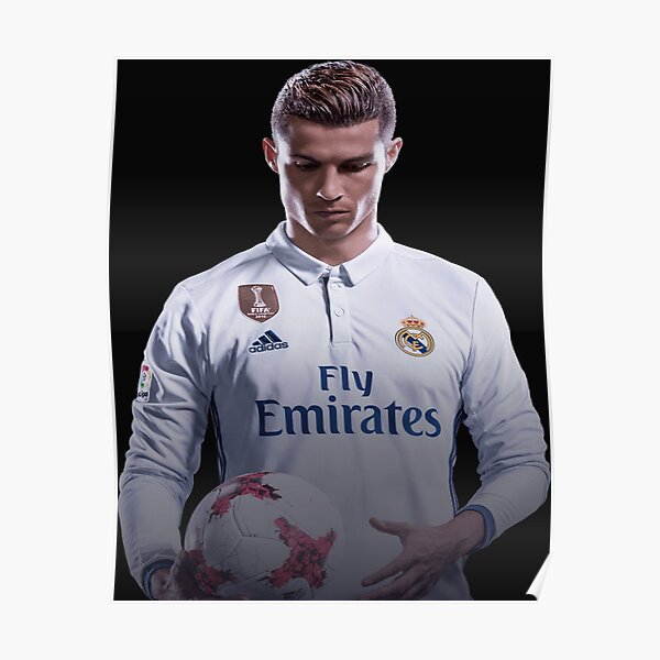 Cristiano Ronaldo Art Canvas-CR7 in Orange Jersey Kick The Ball  PosterPrinted Pi