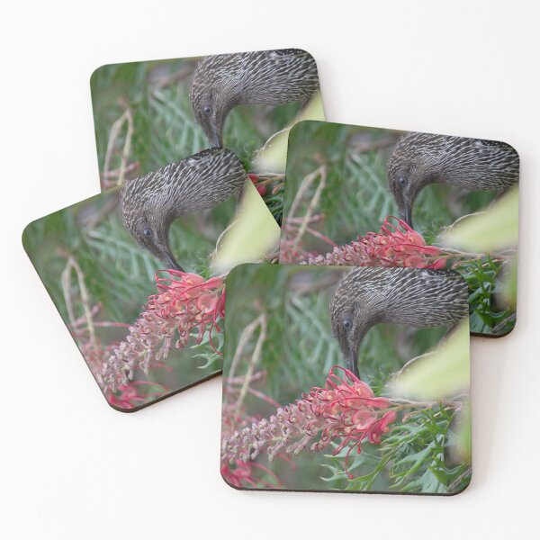 Item preview, Wattle Bird Feasting on Grevillea Flowers  designed and sold by Linda Sijpkes.