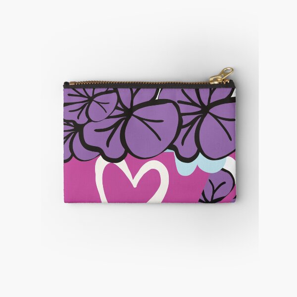 Item preview, Big, Bright, Bold and Beautiful Pink Heart Cup of Purple Flowers designed and sold by Victoria Rose.