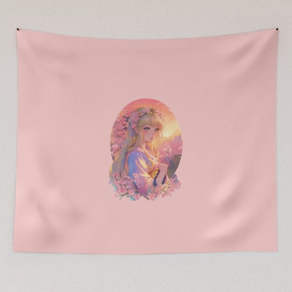 Item preview, Pink Vintage Rapunzel Cherry Blossoms  designed and sold by Selenes Designs.