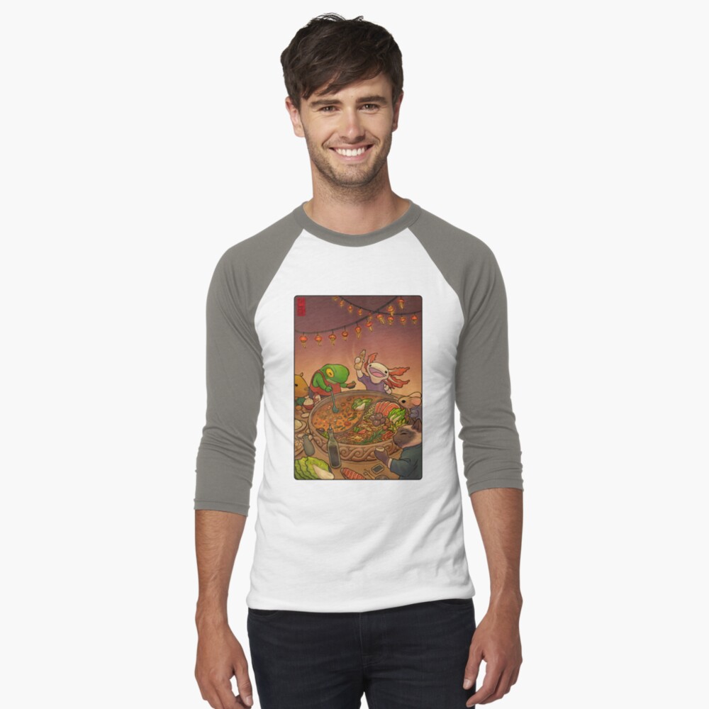 Item preview, Baseball ¾ Sleeve T-Shirt designed and sold by DingHuArt.