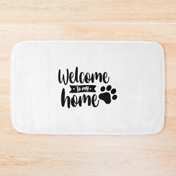 Item preview, Welcome To My Home Sitting Cat Mat Gift designed and sold by Johnieclaire.