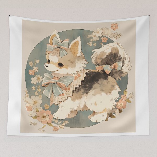 Item preview, Japanese Woodblock Style Yorkshire Terrier Dog  designed and sold by BlvckSky.
