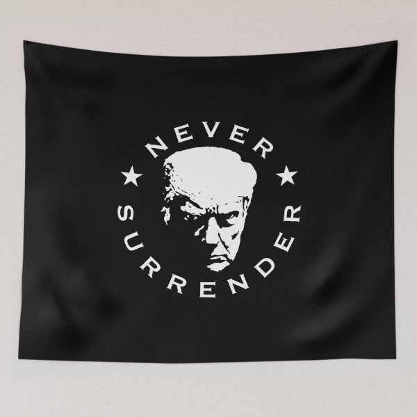 Item preview, Never Surrender - Donald Trump Mugshot designed and sold by BeerBro-Designs.