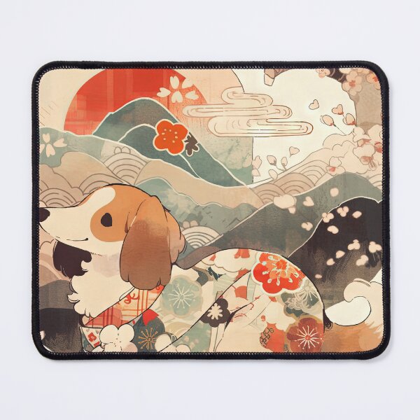Item preview, Japanese Woodblock Style Dachshund Dog  designed and sold by BlvckSky.