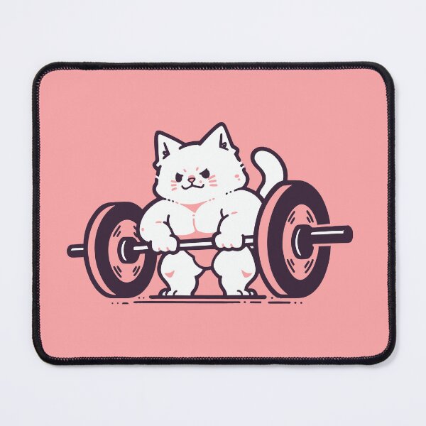 Item preview, Pink Cat Deadlift Bodybuilder designed and sold by SweetClicks123.