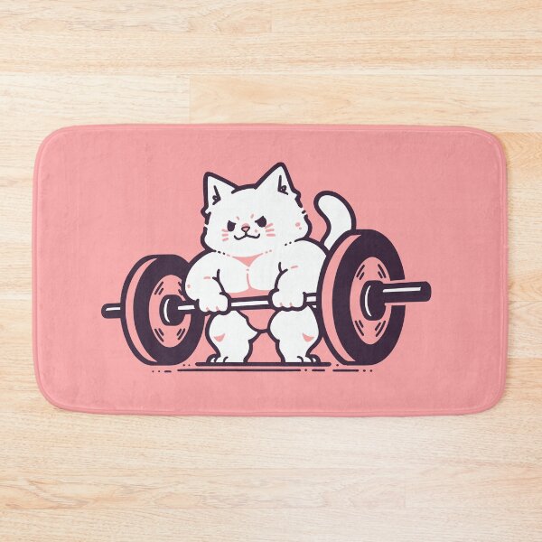 Item preview, Pink Cat Deadlift Bodybuilder designed and sold by SweetClicks123.