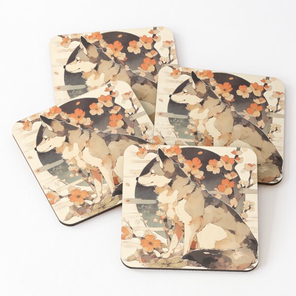 Item preview, Japanese Woodblock Style German Shepard Dog designed and sold by BlvckSky.