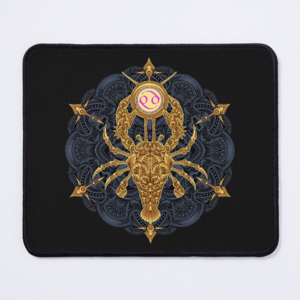 Item preview, Cancer Zodiac Engraving Illustration designed and sold by WOLForDEER.