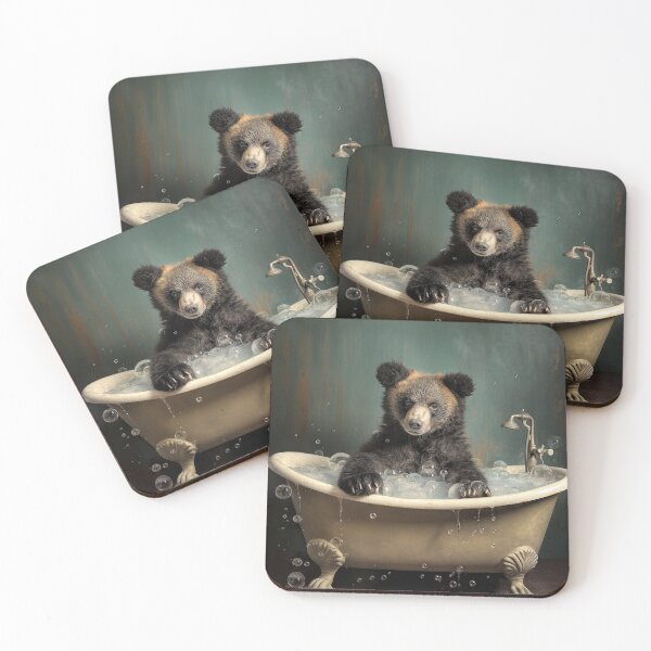 Item preview, Baby Bear in Bathtub designed and sold by Elisabeth Lucas.