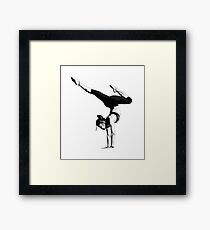 Yoga Woman Handstand Framed Print