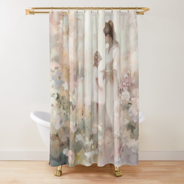 Coquette Boho Shower Curtain, Coquette Aesthetic Cottagecore