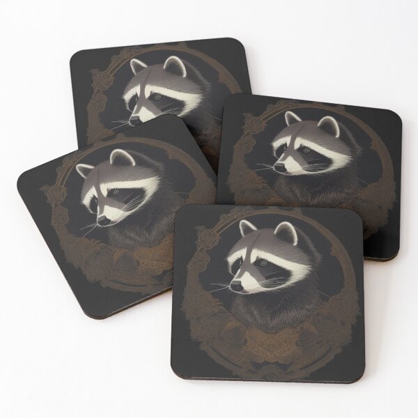 Item preview, Japanese embroidery style raccoon dog designed and sold by Ramen-Tees.