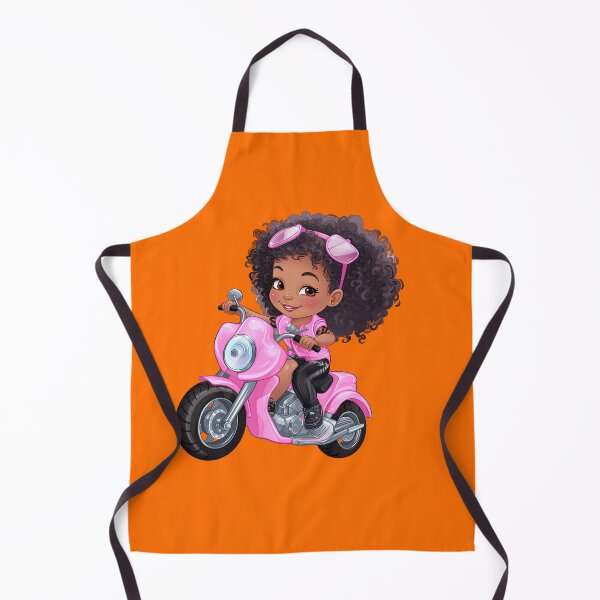 Item preview, Young Black Girl Riding a Pink Scooter designed and sold by TheTrendsDesk.