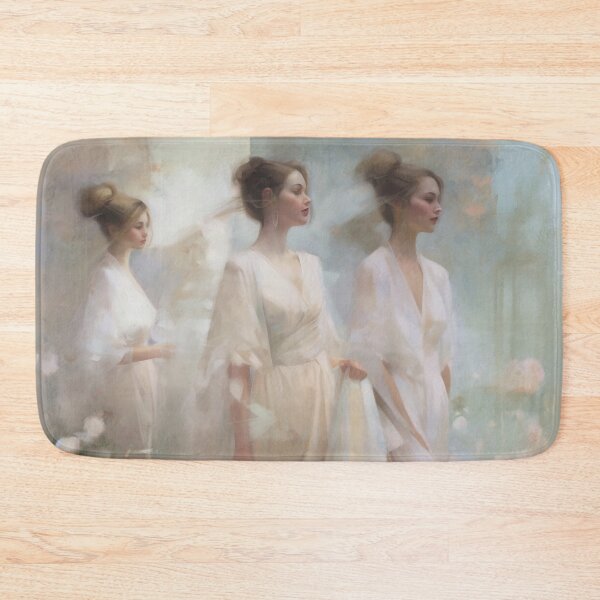 Item preview, Coquette aesthetic vintage painting of 3 sisters designed and sold by Coquette Art.