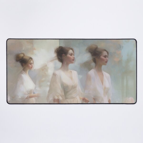 Item preview, Coquette aesthetic vintage painting of 3 sisters designed and sold by Coquette Art.