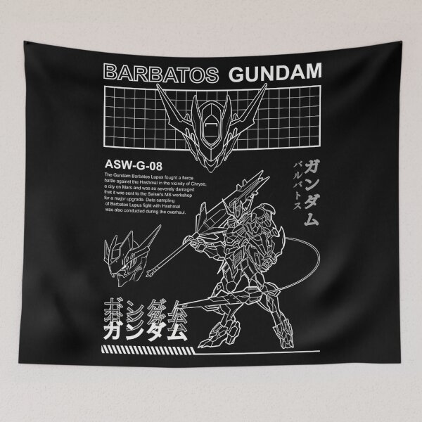 Item preview, Gundam Barbatos Lupus Rex Shirt Black Streetwear designed and sold by ClothesGrapeCa.