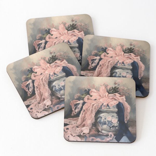 Artikelvorschau, Kokettes ästhetisches Vintage-Gemälde einer rosa Satinschleife entworfen und verkauft von Coquette Art.