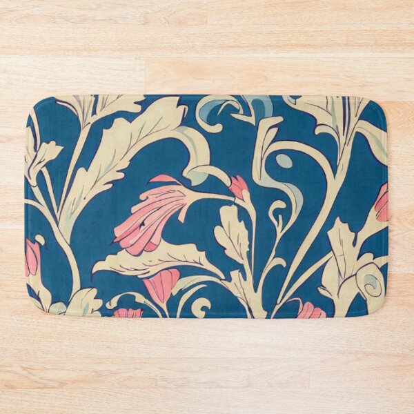 Item preview, Blue and pink Art nouveau botanical design  designed and sold by ArtNouveauLou.