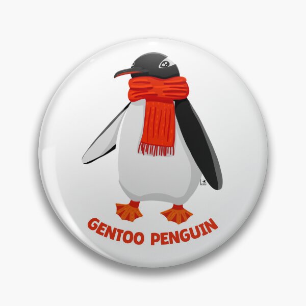 Item preview, Gentoo Penguin with a Red Scarf designed and sold by LoreleiArts.