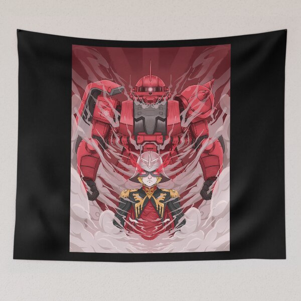 Item preview, Gundam Zaku & Char Aznable Artwork illustration designed and sold by ClothesGrapeCa.