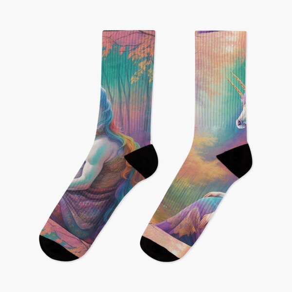 Item preview, Unicorn Yogi Muscle In Forest Rainbow designed and sold by Yellowriversss.