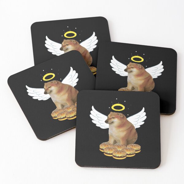 Item preview, RIP Cheems dog meme hamburger designed and sold by masinibobus.