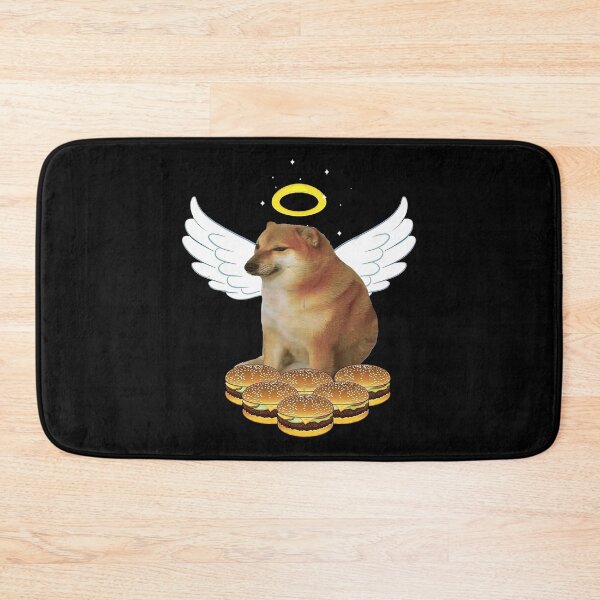 Item preview, RIP Cheems dog meme hamburger designed and sold by masinibobus.
