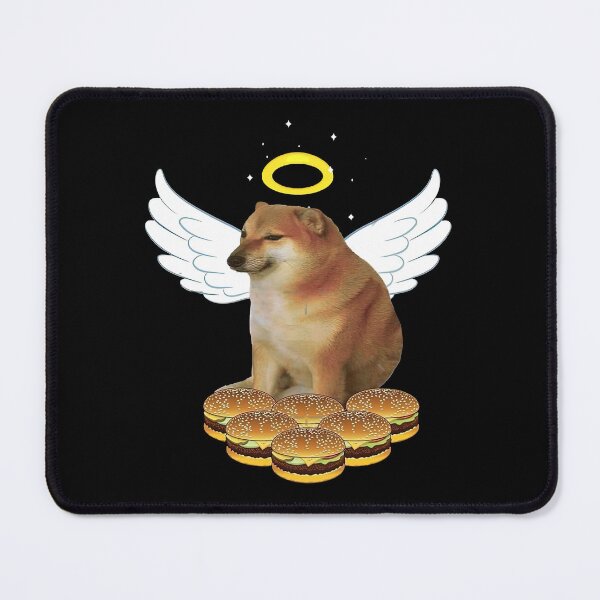 Item preview, RIP Cheems dog meme hamburger designed and sold by masinibobus.