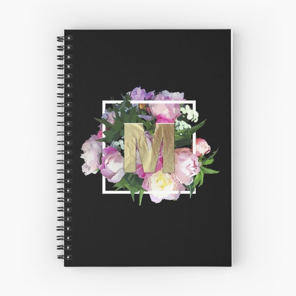 Item preview, M Initial Monogram Floral designed and sold by SoNifty.