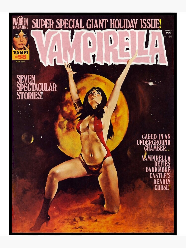 Thumbnail 3 of 3, Poster, ANOTHER GREAT VINTAGE VAMPIRELLA MAGAZINE COVER! 58 designed and sold by boaz-lindquis.