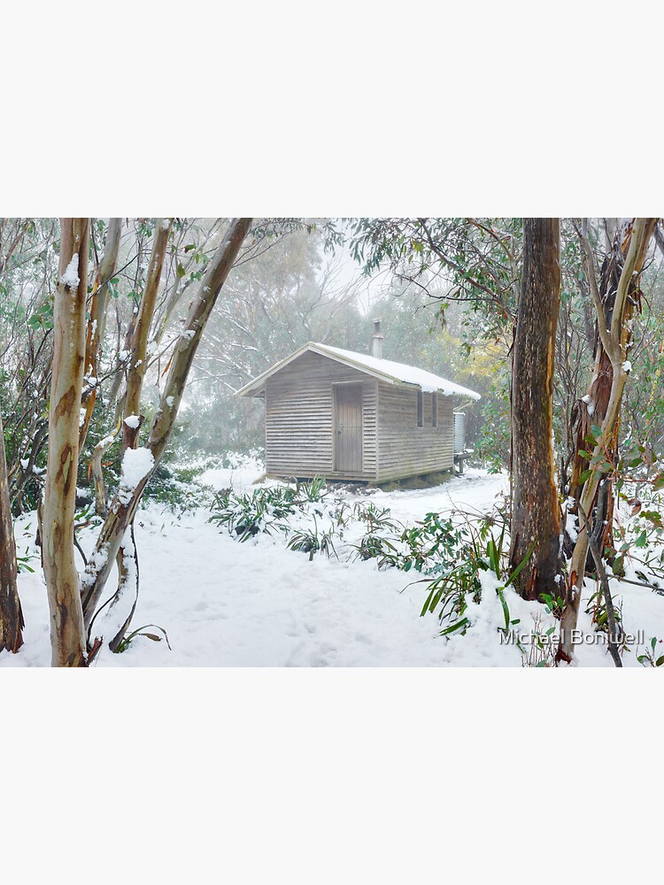 Thumbnail 2 of 2, Art Board Print, Bivouac Hut, Staircase Spur, Mt Bogong, Victoria, Australia designed and sold by Michael Boniwell.