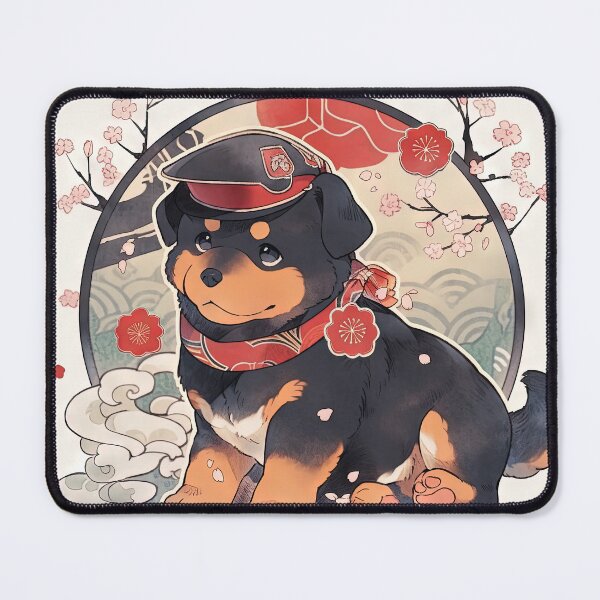 Item preview, Japanese Woodblock Style Rottweiler Puppy Dog designed and sold by BlvckSky.