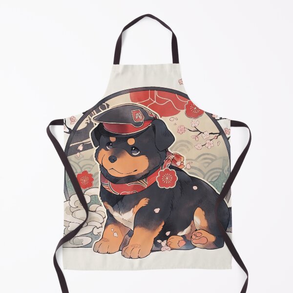 Item preview, Japanese Woodblock Style Rottweiler Puppy Dog designed and sold by BlvckSky.