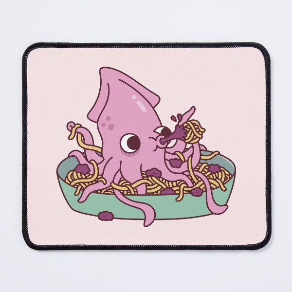 Item preview, Cute Squid Squirting Squid Ink Pasta Funny designed and sold by rustydoodle.